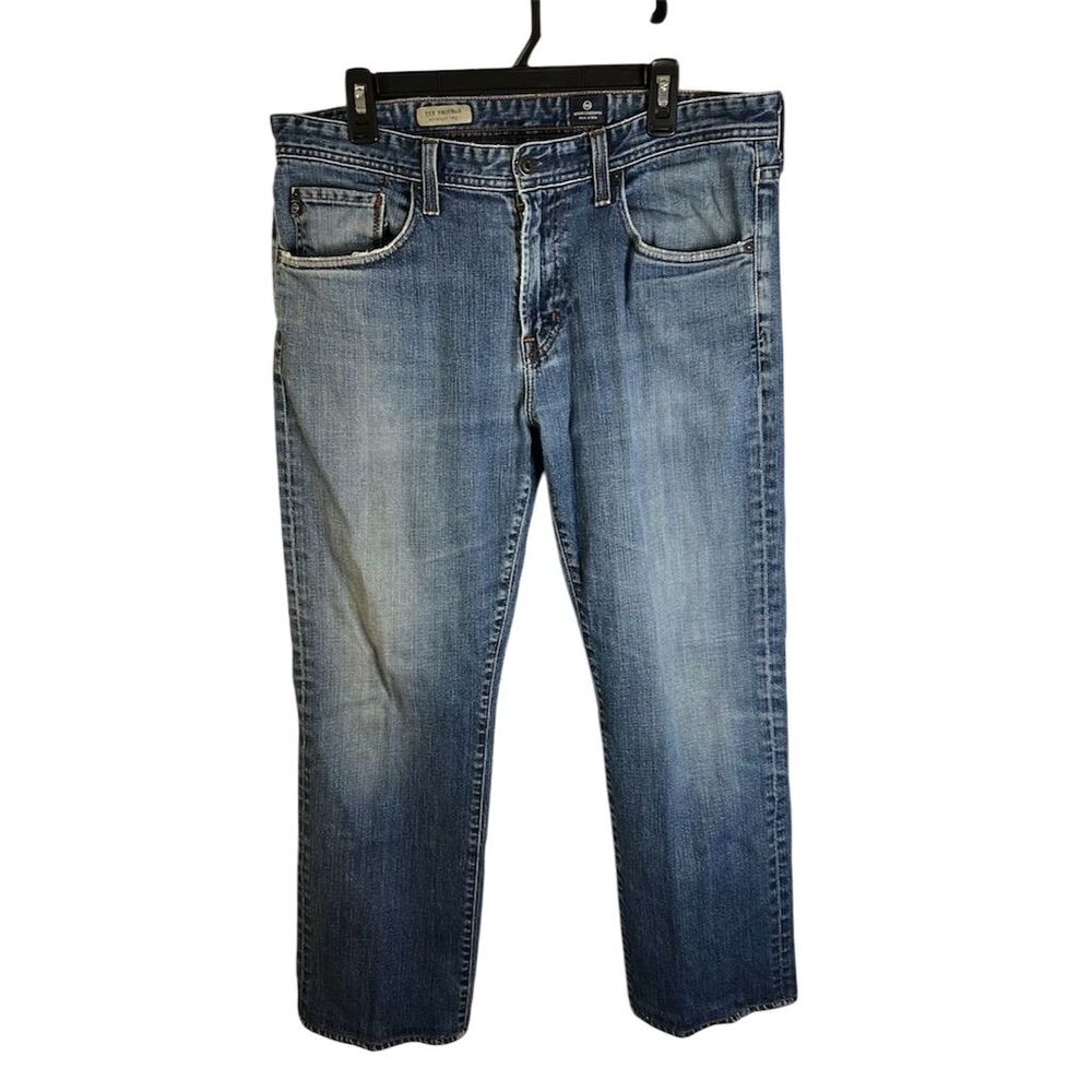 AG Adriano Goldschmied Men's Blue Straight Leg Jeans Size 36x32